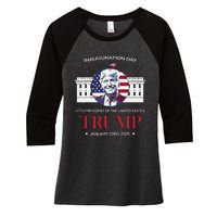 Donald Trump Inauguration Day 2025 Madam 47th President 47 Women's Tri-Blend 3/4-Sleeve Raglan Shirt