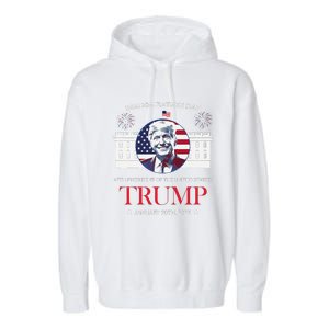 Donald Trump Inauguration Day 2025 Madam 47th President 47 Garment-Dyed Fleece Hoodie