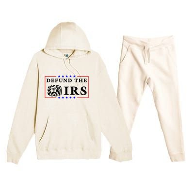 Defund The IRS Funny Humour Defund The IRS Premium Hooded Sweatsuit Set