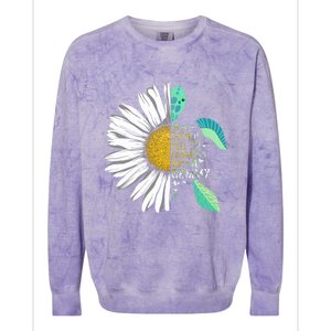 Daisy Turtle In A World Full Of Grandmas Be A Gammy Funny Gift Colorblast Crewneck Sweatshirt