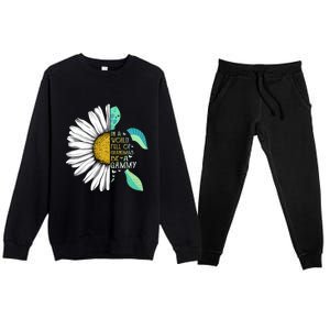 Daisy Turtle In A World Full Of Grandmas Be A Gammy Funny Gift Premium Crewneck Sweatsuit Set