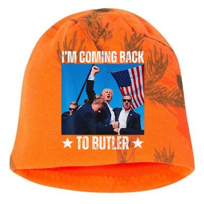 Donald Trump I’M Coming Back To Butler Vote Trump Kati - Camo Knit Beanie