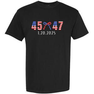 Donald Trump Inauguration Day 2025 45 47 American Flag Garment-Dyed Heavyweight T-Shirt