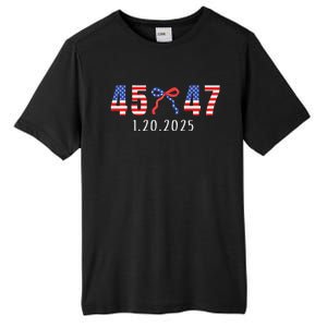 Donald Trump Inauguration Day 2025 45 47 American Flag Tall Fusion ChromaSoft Performance T-Shirt