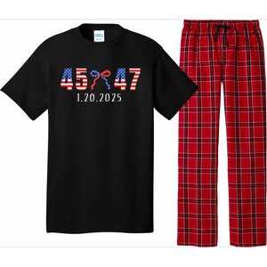 Donald Trump Inauguration Day 2025 45 47 American Flag Pajama Set