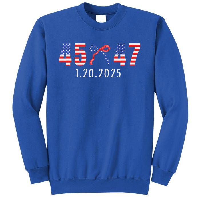 Donald Trump Inauguration Day 2025 45 47 American Flag Sweatshirt