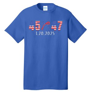 Donald Trump Inauguration Day 2025 45 47 American Flag Tall T-Shirt