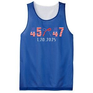 Donald Trump Inauguration Day 2025 45 47 American Flag Mesh Reversible Basketball Jersey Tank