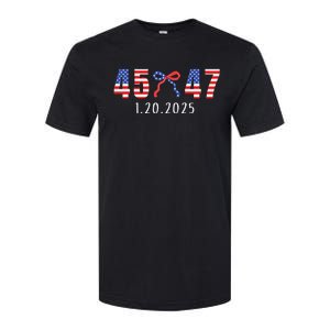 Donald Trump Inauguration Day 2025 45 47 American Flag Softstyle CVC T-Shirt