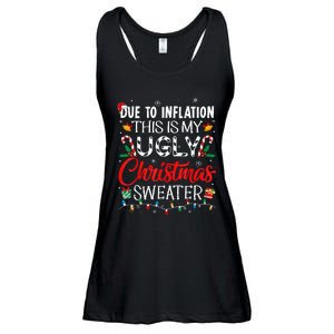 Due To Inflation Ugly Christmas Sweaters Funny Ladies Essential Flowy Tank