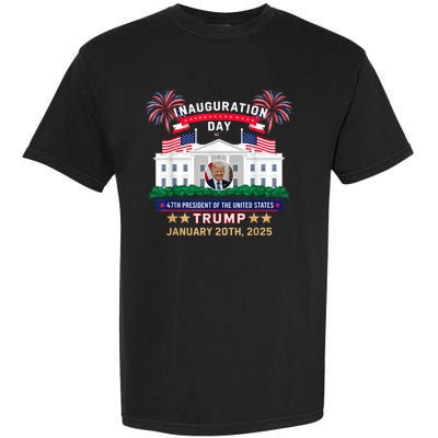 Donald Trump Inauguration Day 2025 47th President 47 Us Flag Garment-Dyed Heavyweight T-Shirt