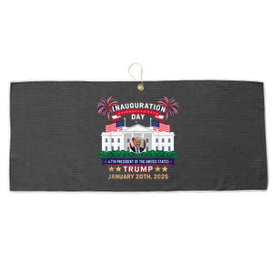 Donald Trump Inauguration Day 2025 47th President 47 Us Flag Large Microfiber Waffle Golf Towel