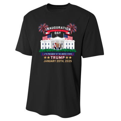 Donald Trump Inauguration Day 2025 47th President 47 Us Flag Performance Sprint T-Shirt