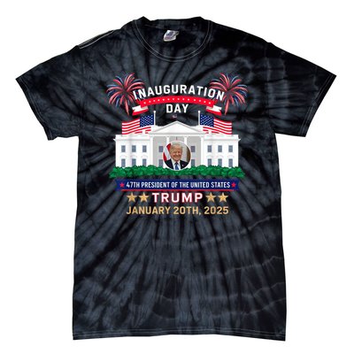 Donald Trump Inauguration Day 2025 47th President 47 Us Flag Tie-Dye T-Shirt