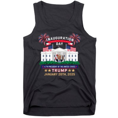 Donald Trump Inauguration Day 2025 47th President 47 Us Flag Tank Top