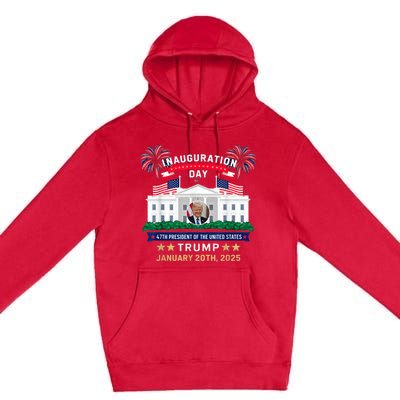 Donald Trump Inauguration Day 2025 47th President 47 Us Flag Premium Pullover Hoodie