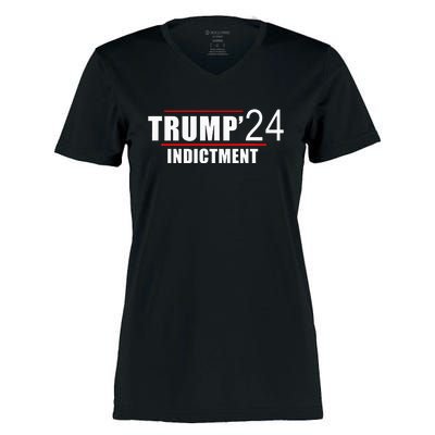 Donald TRUMP Indictment 2024 Women's Momentum V-Neck T-Shirt