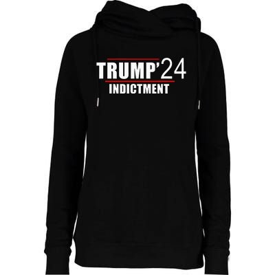 Donald TRUMP Indictment 2024 Womens Funnel Neck Pullover Hood