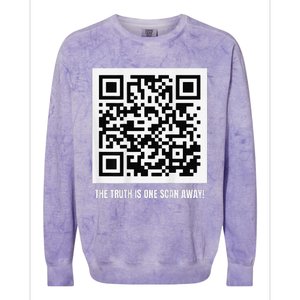 Donald Trump Is Your President Qr Trump Code Gift Colorblast Crewneck Sweatshirt