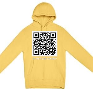 Donald Trump Is Your President Qr Trump Code Gift Premium Pullover Hoodie