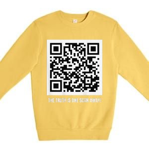 Donald Trump Is Your President Qr Trump Code Gift Premium Crewneck Sweatshirt