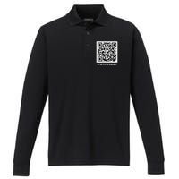 Donald Trump Is Your President Qr Trump Code Gift Performance Long Sleeve Polo