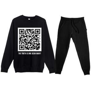 Donald Trump Is Your President Qr Trump Code Gift Premium Crewneck Sweatsuit Set