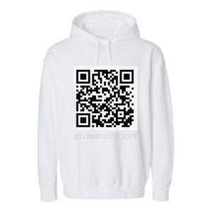 Donald Trump Is Your President Qr Trump Code Gift Garment-Dyed Fleece Hoodie