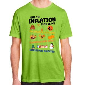 Due To Inflation This Is My Halloween Thanksgiving Christmas Adult ChromaSoft Performance T-Shirt