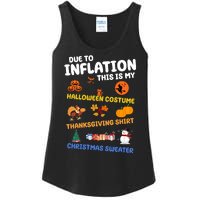 Due To Inflation This Is My Halloween Thanksgiving Christmas Ladies Essential Tank