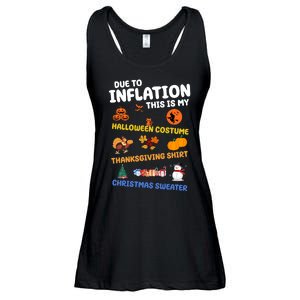 Due To Inflation This Is My Halloween Thanksgiving Christmas Ladies Essential Flowy Tank