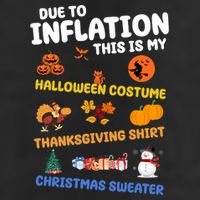 Due To Inflation This Is My Halloween Thanksgiving Christmas Golf Towel