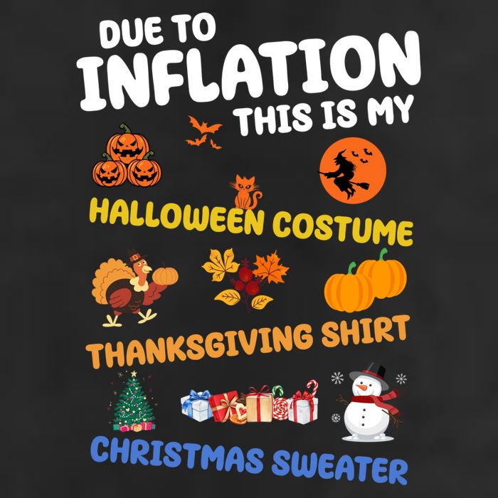 Due To Inflation This Is My Halloween Thanksgiving Christmas Golf Towel