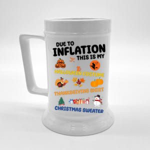 Due To Inflation This Is My Halloween Thanksgiving Christmas Beer Stein