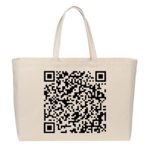 Donald Trump Is Your President Qr Trump (On Back) Cotton Canvas Jumbo Tote