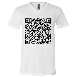 Donald Trump Is Your President Qr Trump (On Back) V-Neck T-Shirt