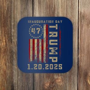 Donald Trump Inauguration Day 2025 47th President 47 Us Flag Coaster