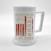 Donald Trump Inauguration Day 2025 47th President 47 Us Flag Beer Stein