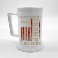 Donald Trump Inauguration Day 2025 47th President 47 Us Flag Beer Stein