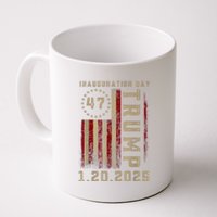 Donald Trump Inauguration Day 2025 47th President 47 Us Flag Coffee Mug