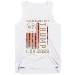 Donald Trump Inauguration Day 2025 47th President 47 Us Flag Tank Top