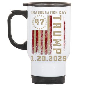 Donald Trump Inauguration Day 2025 47th President 47 Us Flag Stainless Steel Travel Mug