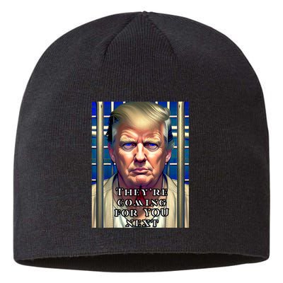 Donald Trump Indicted Lock Him Up Jail Free Trump Sustainable Beanie