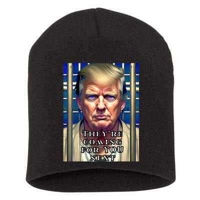 Donald Trump Indicted Lock Him Up Jail Free Trump Short Acrylic Beanie