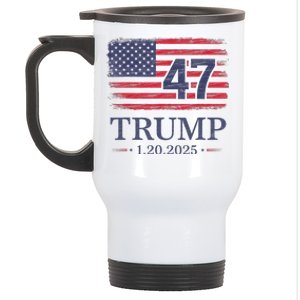 Donald Trump Inauguration Day 2025 47th President 47 Us Flag Stainless Steel Travel Mug