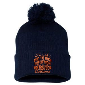 Due To Inflation This Is My Halloween Costume Pom Pom 12in Knit Beanie