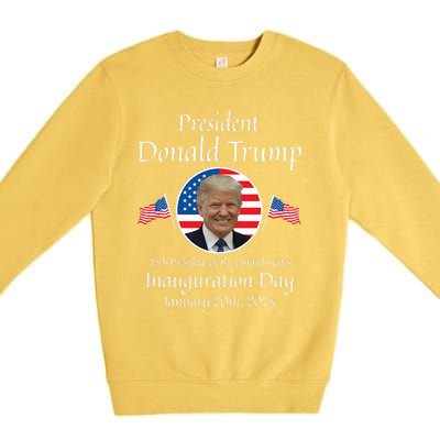 Donald Trump Inauguration Day 2025 47th Usa President Premium Crewneck Sweatshirt