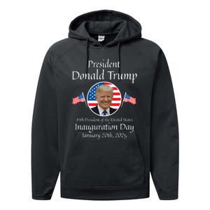 Donald Trump Inauguration Day 2025 47th Usa President Performance Fleece Hoodie