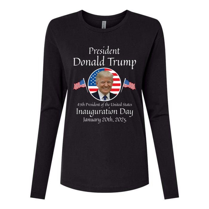 Donald Trump Inauguration Day 2025 47th Usa President Womens Cotton Relaxed Long Sleeve T-Shirt