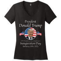 Donald Trump Inauguration Day 2025 47th Usa President Women's V-Neck T-Shirt